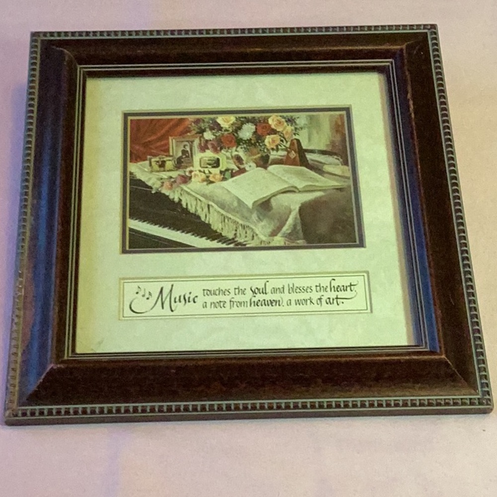 FINAL SALE PRICE Framed & Matted Music Themed Wall Art